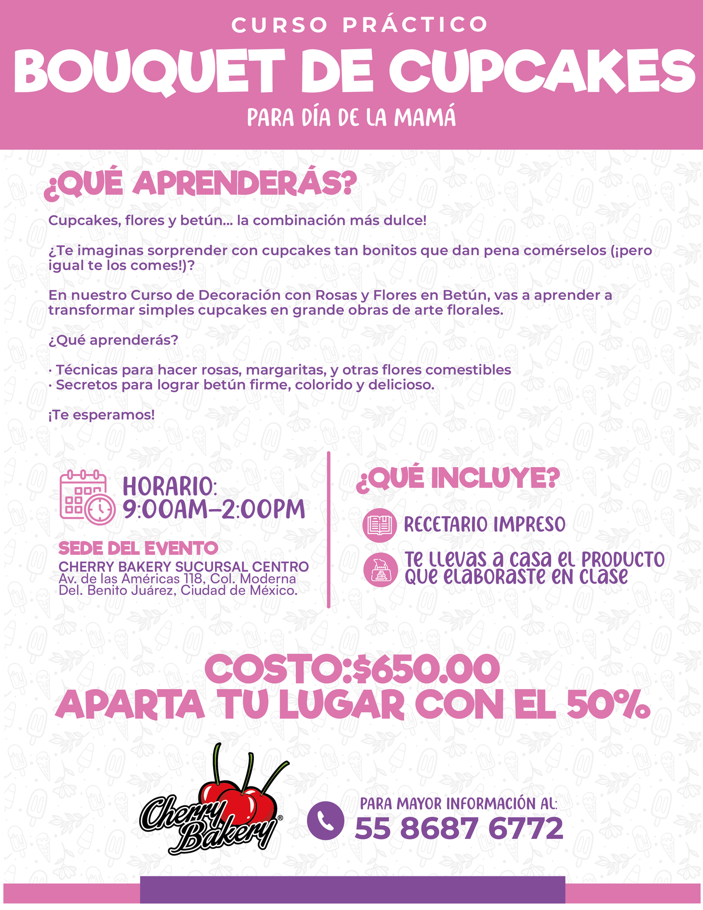 Mayo 02 | Bouquet de Cupcakes | Chef Bibiana Silva