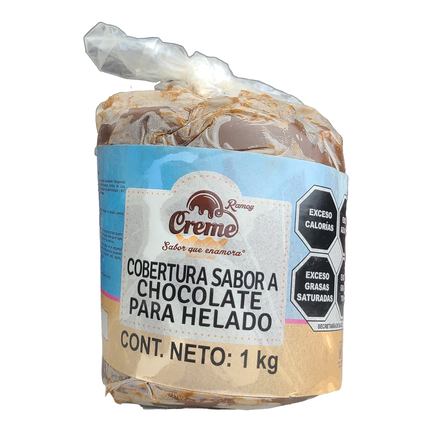 Cobertura sabor chocolate para helados