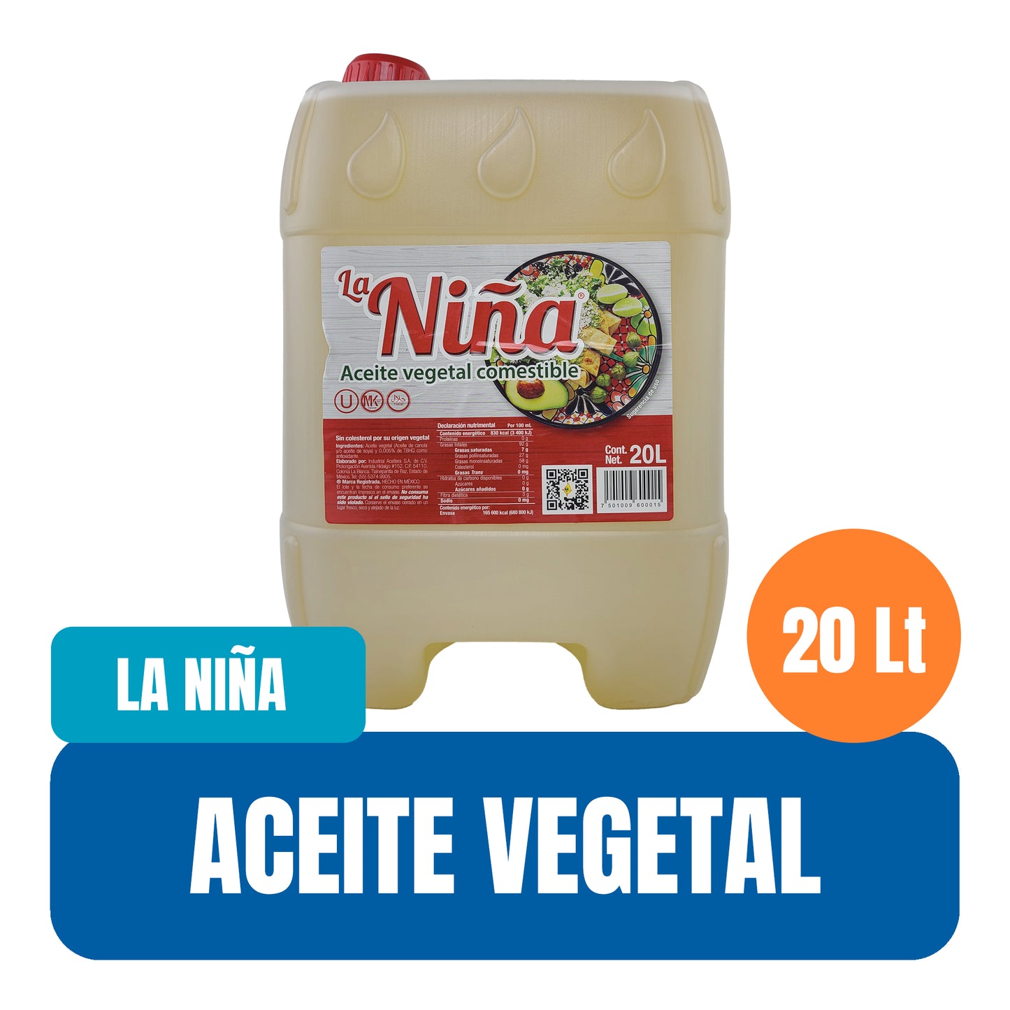 Aceite Vegetal La Niña 20 Lt