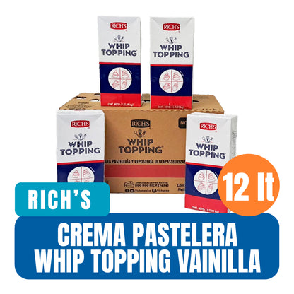 Whip Topping UHT sabor vainilla cremosa