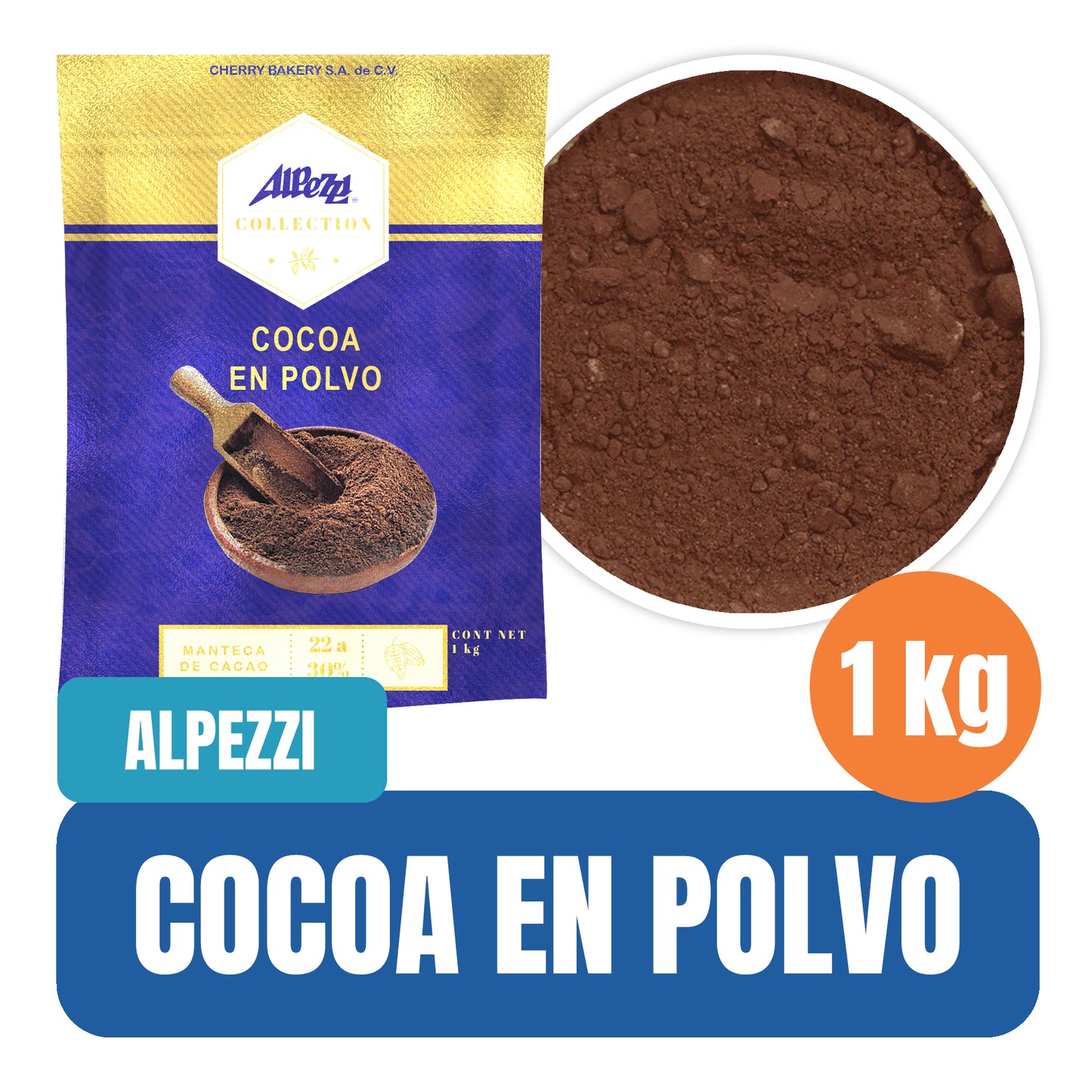 Cocoa en polvo Alpezzi 1 kg