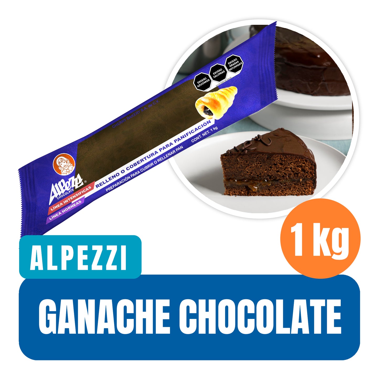 Relleno Ganashe de Chocolate Alpezzi