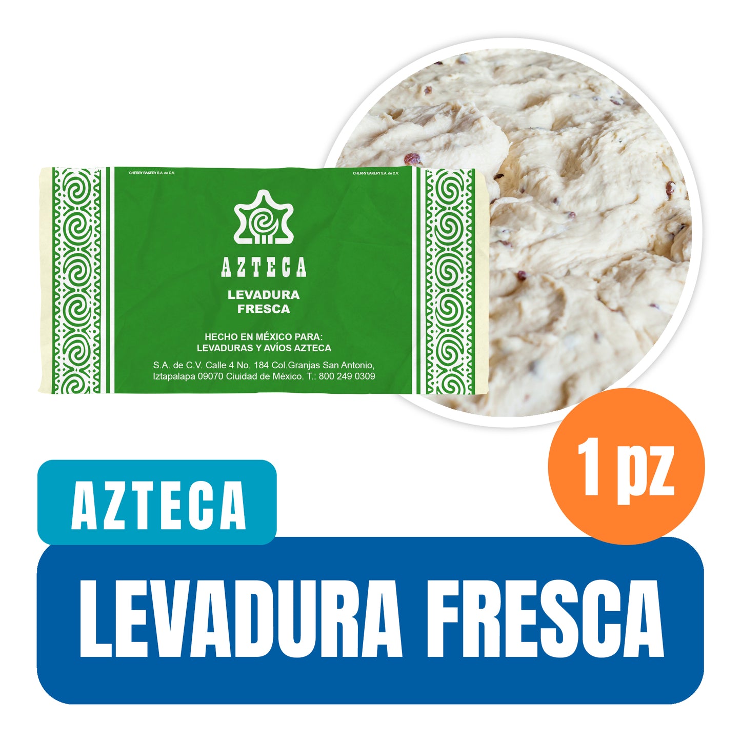 Levadura fresca Azteca