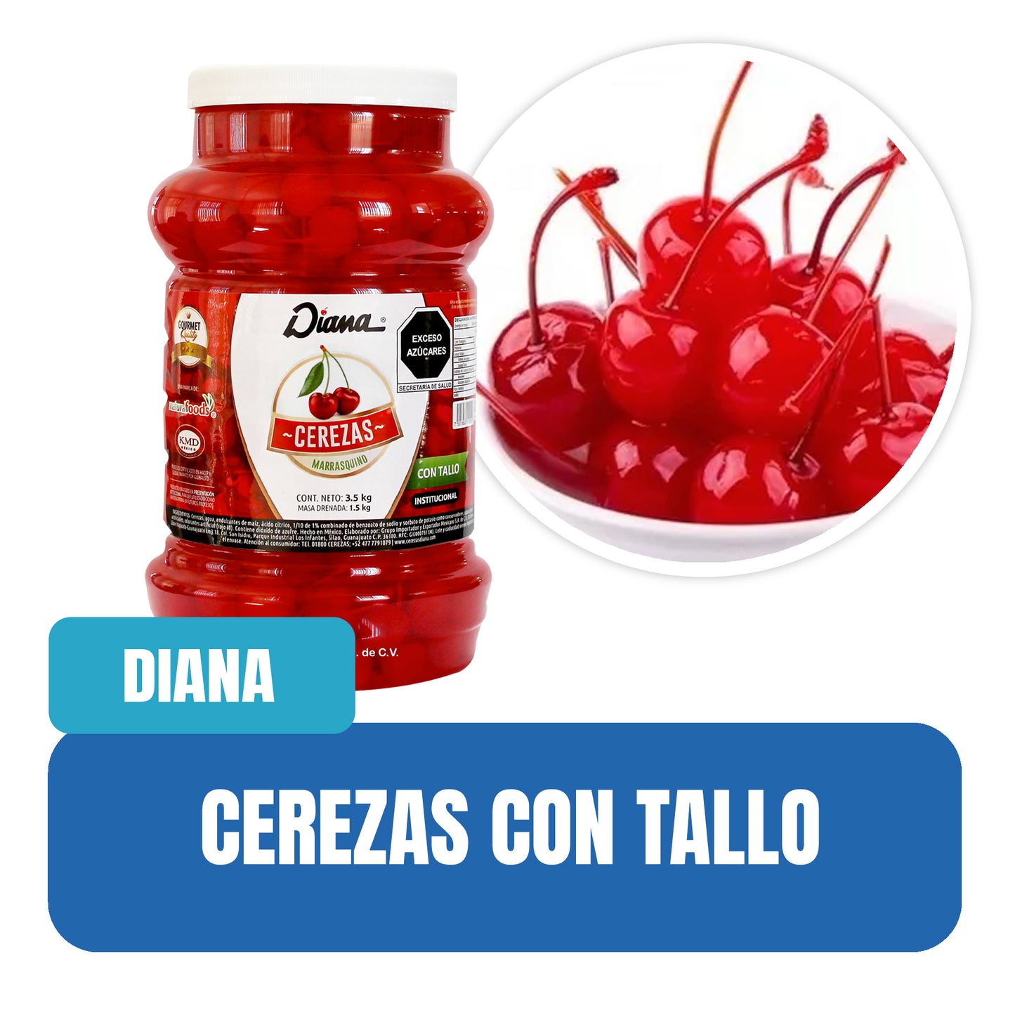 Cerezas con tallo