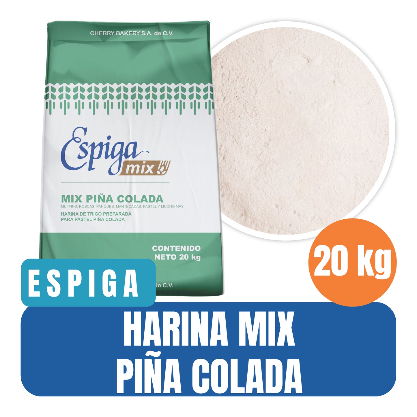 Harina Mix Pastel Piña Colada