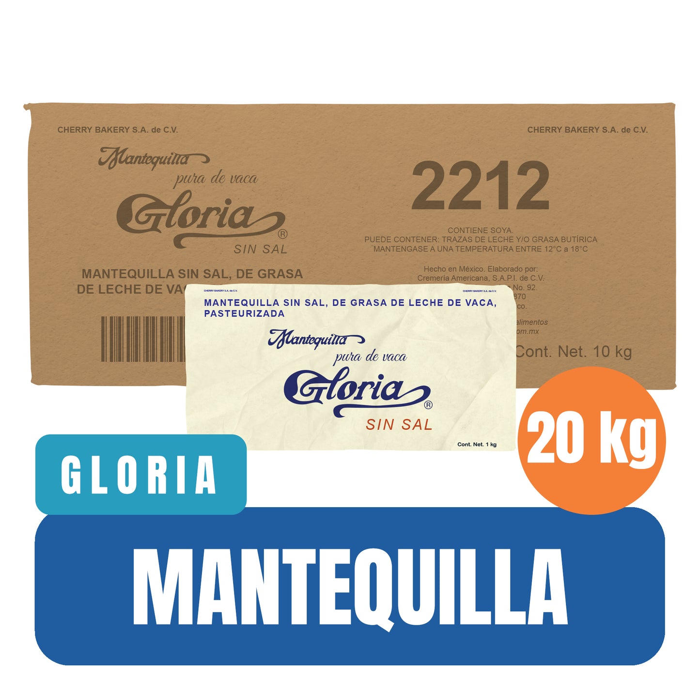 Mantequilla Gloria para panificación