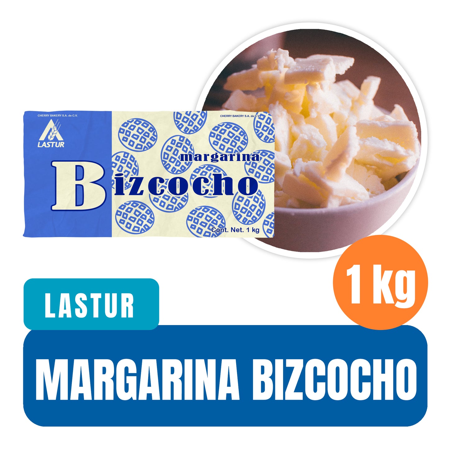 Margarina Lastur Para Pan Bizcocho