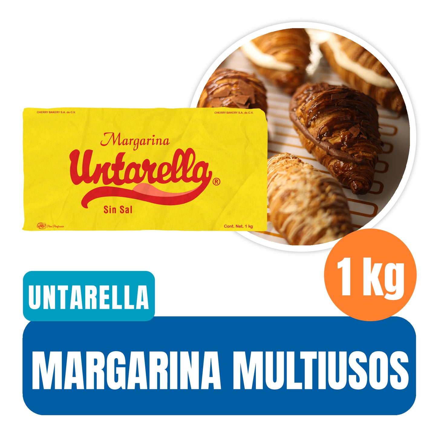 Margarina Untarella para panificación y repostería