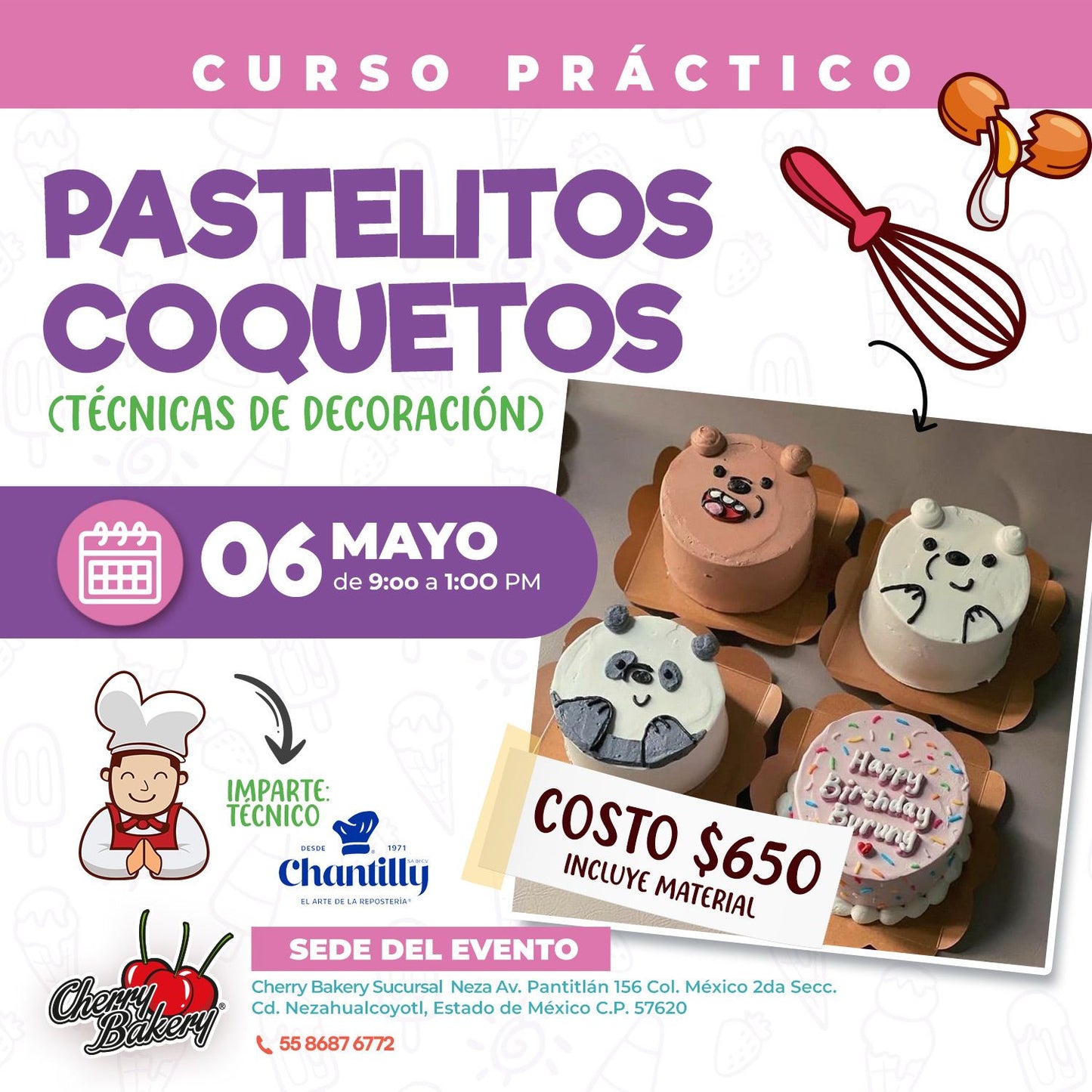 Mayo 06 | Pastelitos Coquetos | Chantilly