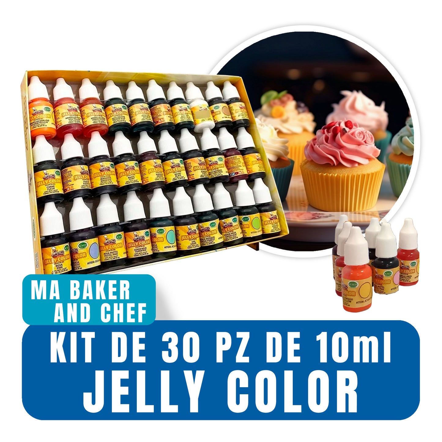 Colorante Jelly Color Kit 30 pz de 10 ml